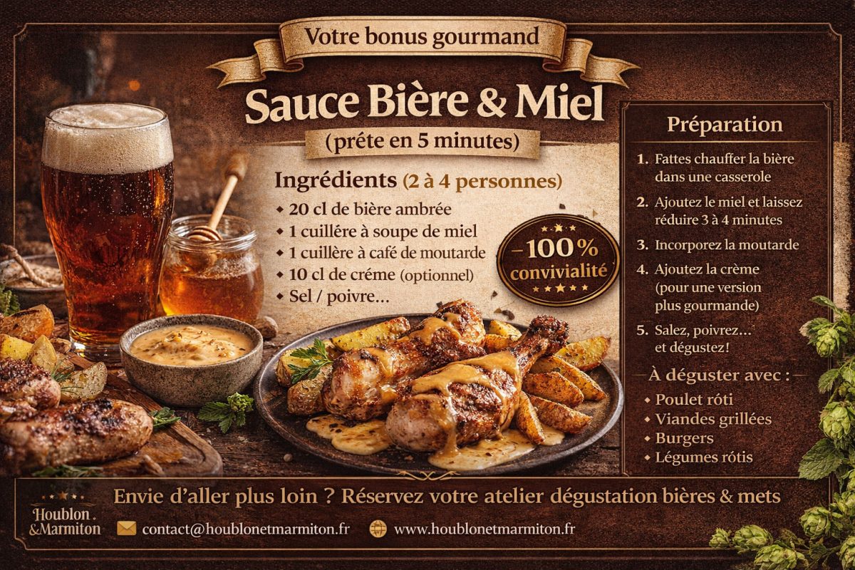 sauce bière & miel (prête en 5 minutes)