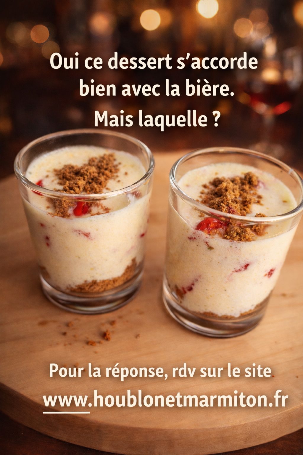Quelle bière avec ce tiramisu speculoos +fraises?