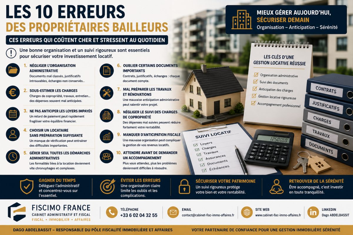 Les 10 erreurs les plus fréquentes des propriétaires bailleurs