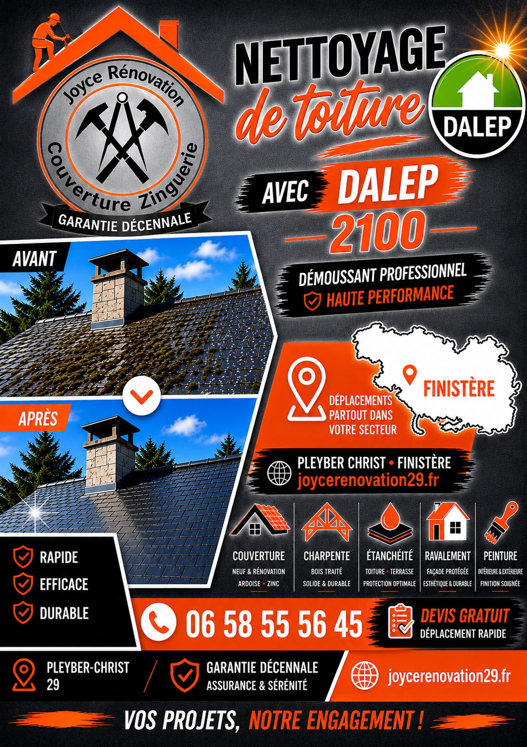Nettoyage de toiture à Morlaix et Pleyber-Christ : protégez votre couverture durablement