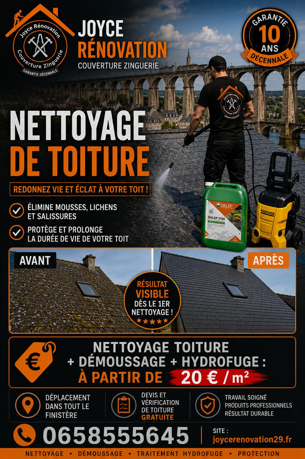 Nettoyage de toiture à Saint-Pol-de-Léon : protégez durablement votre maison avec Joyce Rénovation